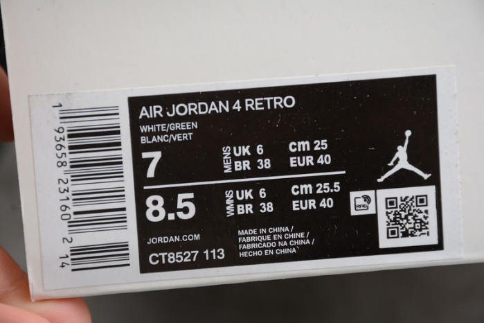 Air Jordan 4 Retro Metallic Green  CT8527-113