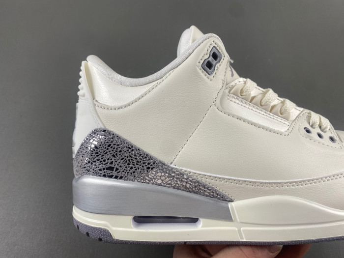 Air Jordan 3 “Sail/Metallic Silver”  CK9246-100