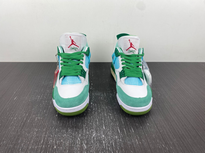 Air Jordan 4  PE White-green  AJ4-KNCW